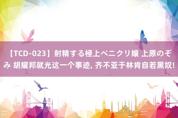 【TCD-023】射精する極上ペニクリ嬢 上原のぞみ 胡耀邦就光这一个事迹, 齐不亚于林肯自若黑奴!