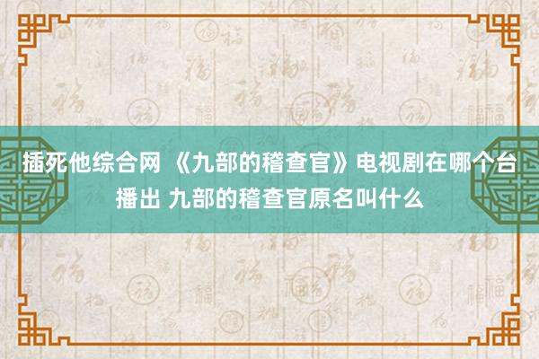 插死他综合网 《九部的稽查官》电视剧在哪个台播出 九部的稽查官原名叫什么